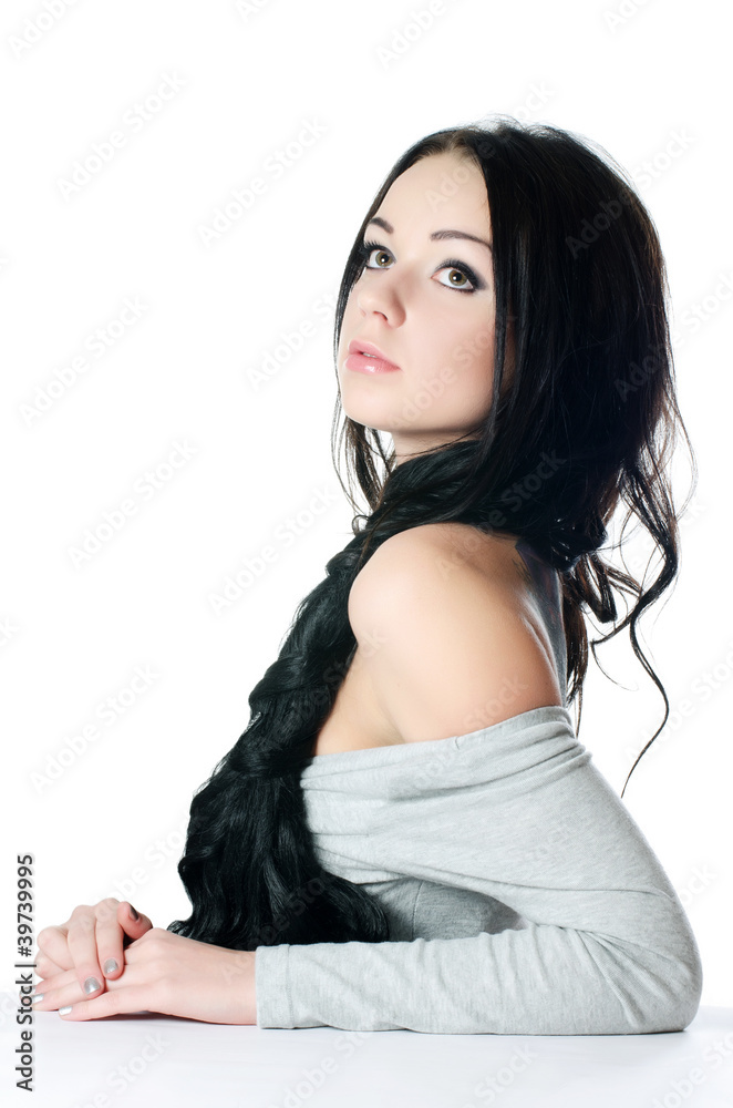 The young beautiful girl with a Evening make-up The young beautiful girl with a Evening make-up