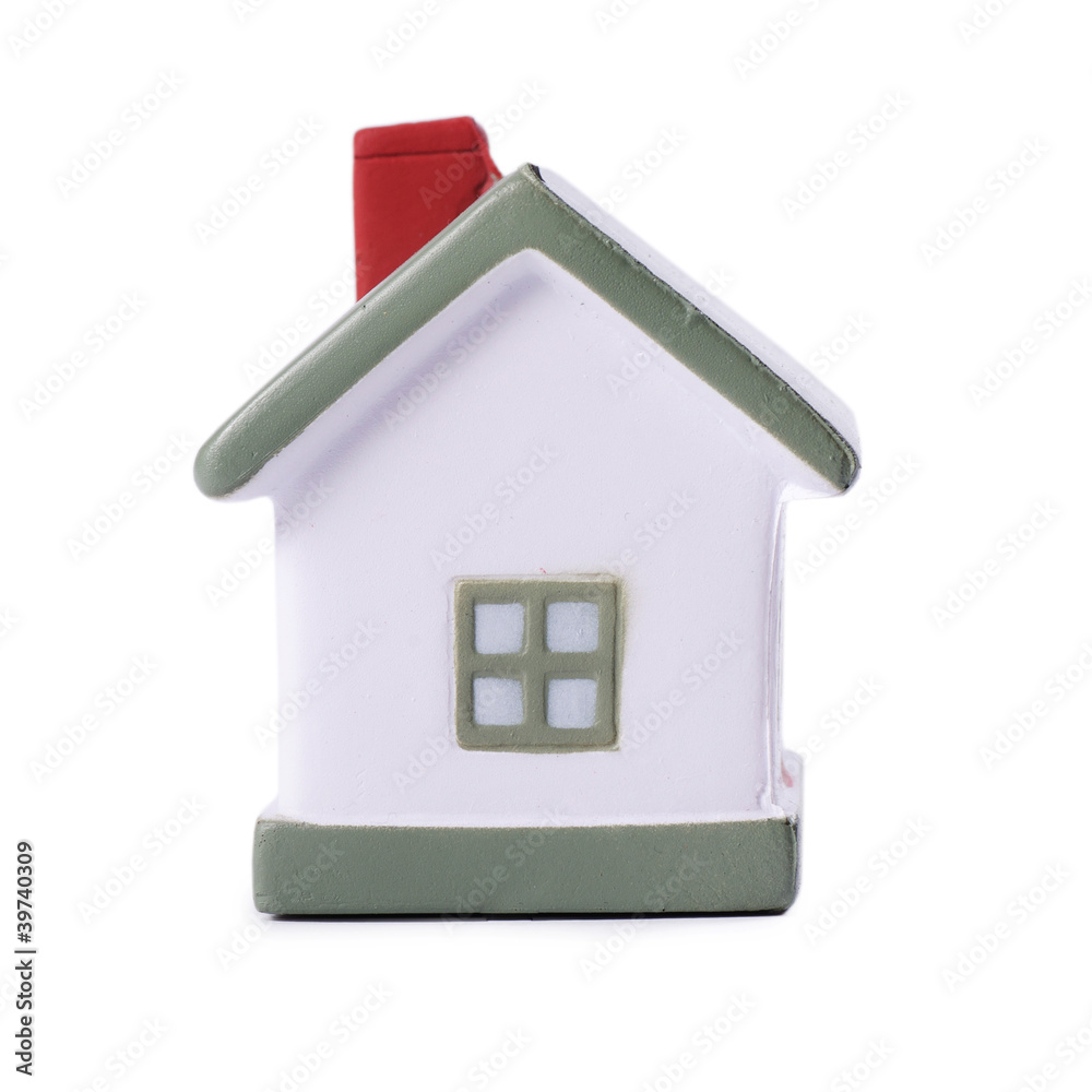 Model house isolated on white background Model house isolated on white background
