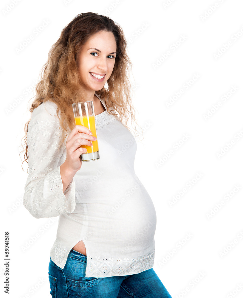 pregnant woman with pretty stomach holding orange pregnant woman with pretty stomach holding orange
