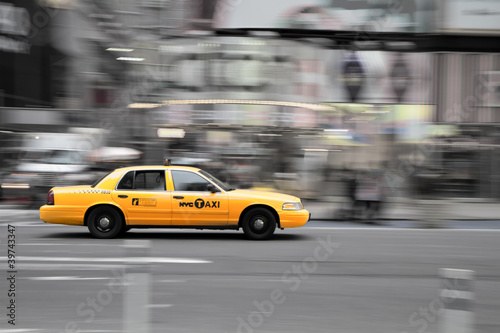 Leinwand Poster New York Taxi