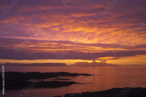 Sunset, Rum, Inner Hebrides, Scotland