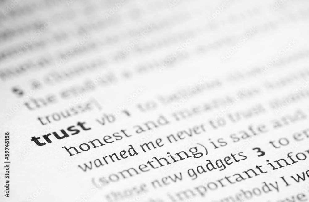 Trust definition in a dictionary Trust definition in a dictionary