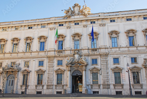 Rome  the Consulta building in Quirinale square.