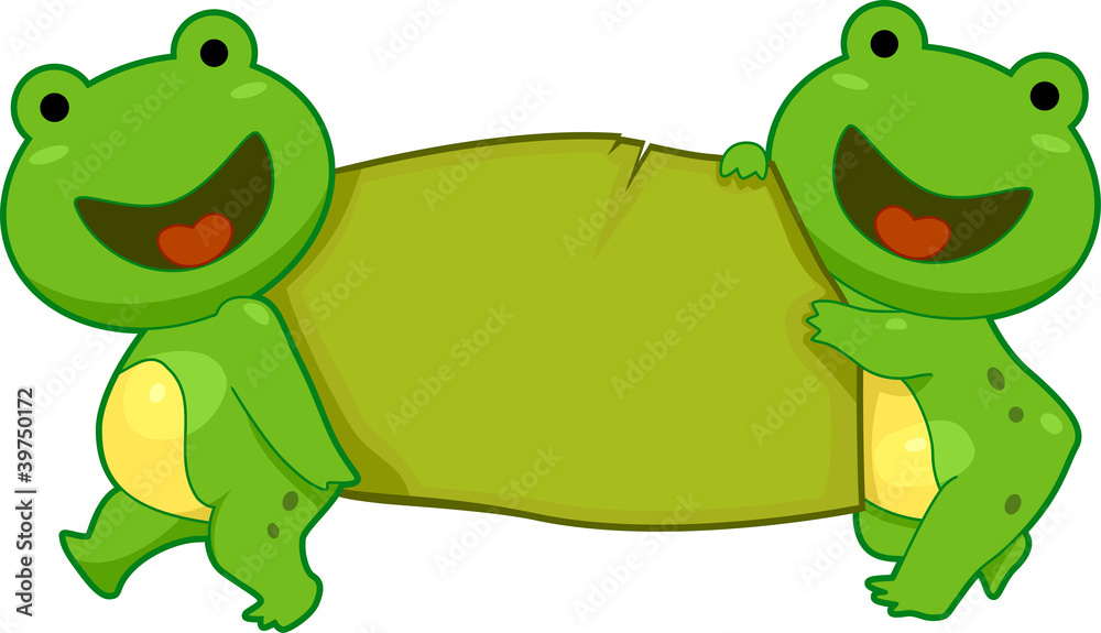 Naklejka premium Frog Banner