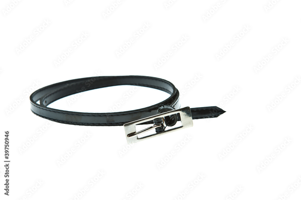 Black woman belt isolated on white background Black woman belt isolated on white background