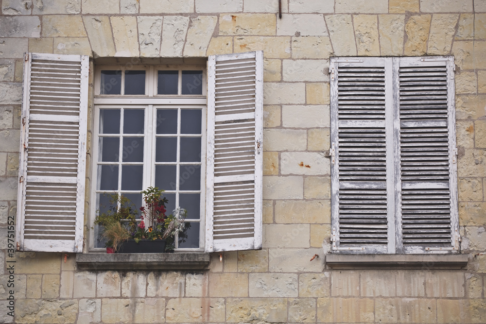 French shuttered windows