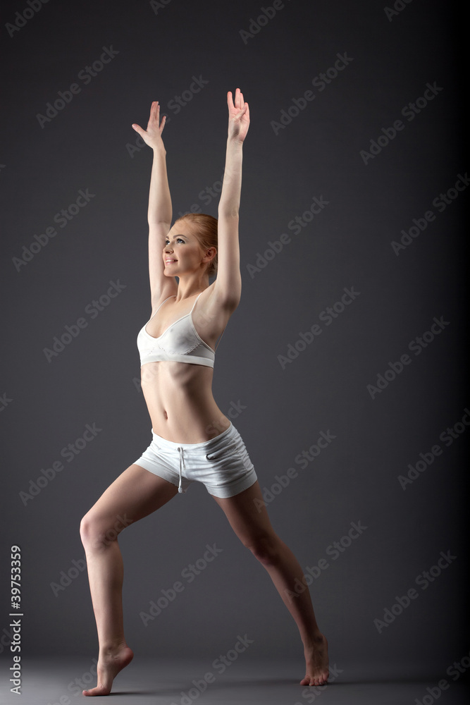 cute ballet girl exercise dancing performance