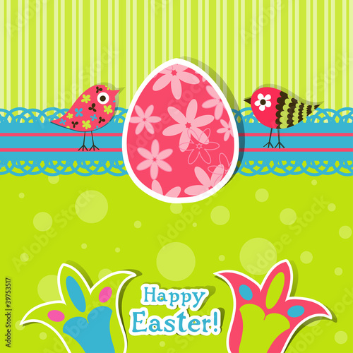 Template Easter greeting card  vector