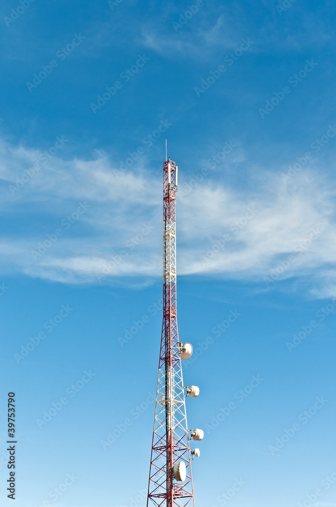 Transmission antenna on a clear sky Transmission antenna on a clear sky