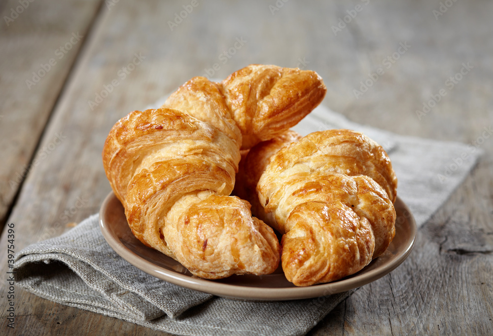 Fresh baked croissants