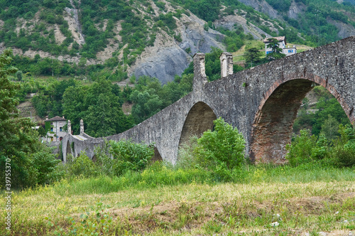 Hunchback Bridge. Bobbio. Emilia-Romagna. Italy.