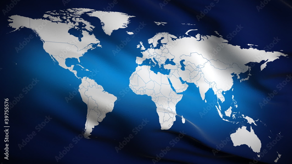 World on Flag HD. Looped.