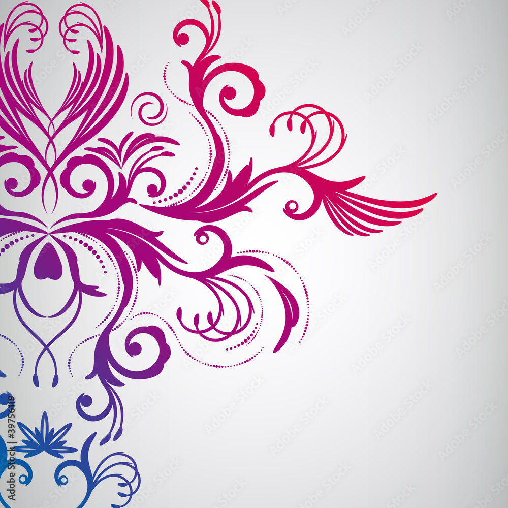 Abstract floral background with oriental flowers. Abstract floral background with oriental flowers.