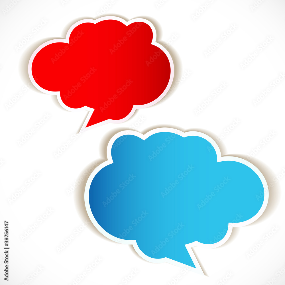 Paper speech bubble for your text.