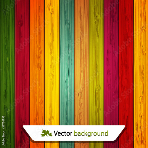 Vector colorful wooden background. Eps10