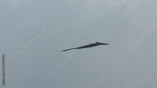 Modern US stealth bomber in flight
