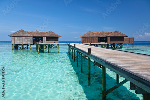 Luxury water villas in the Maldives