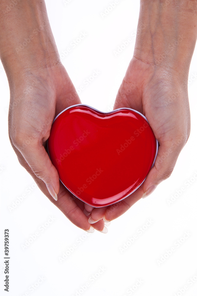 Obraz premium Red heart in hand