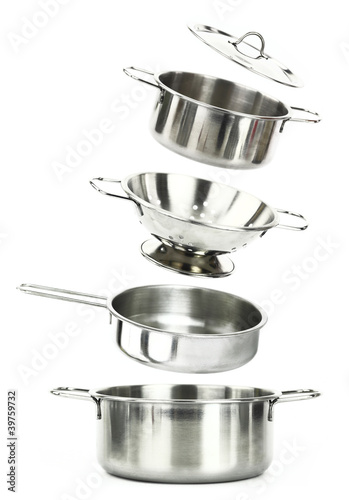 Group of stainless steel kitchenware
