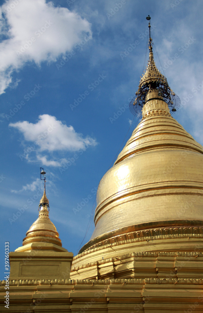 Golden stupa of Kuthodaw Paya in Mandalay