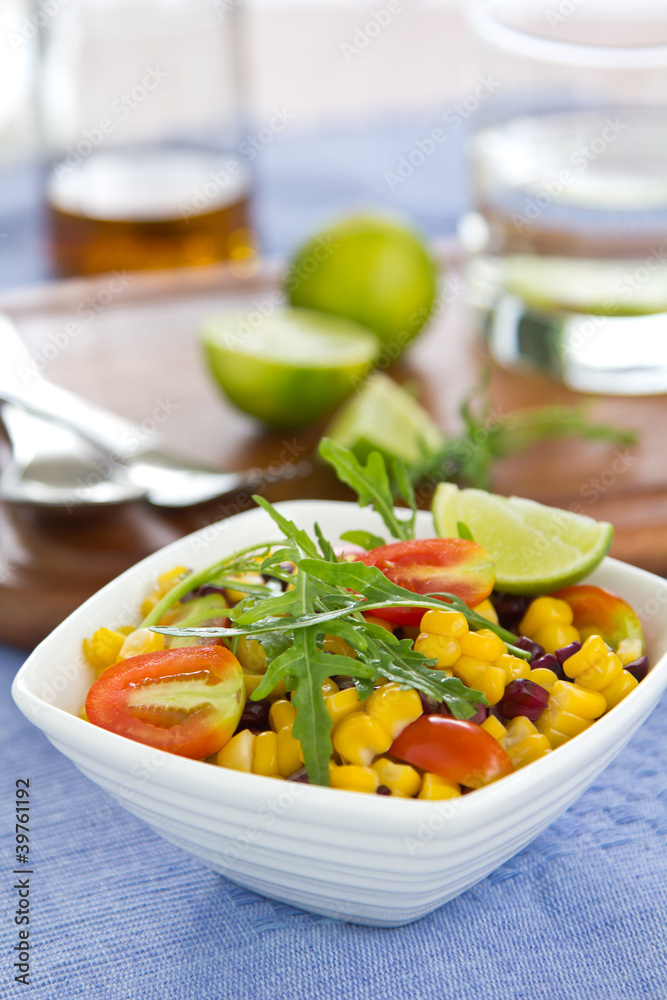 Sweetcorn and rocket salad Sweetcorn and rocket salad