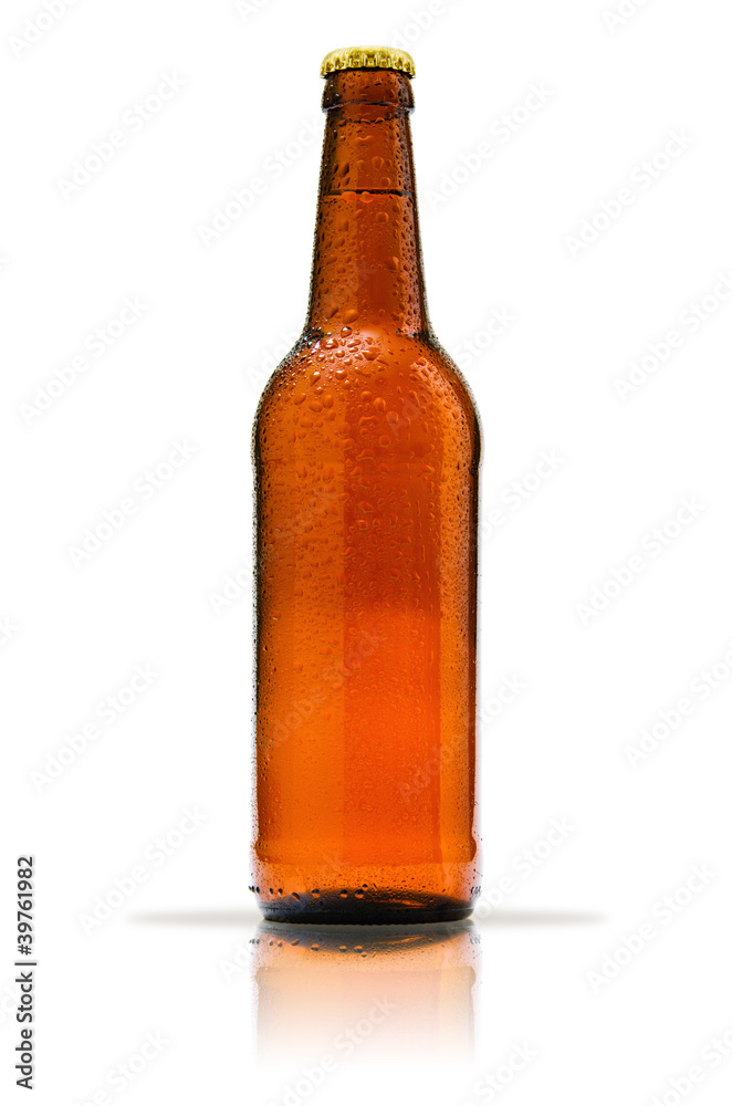bottle of beer on white background bottle of beer on white background