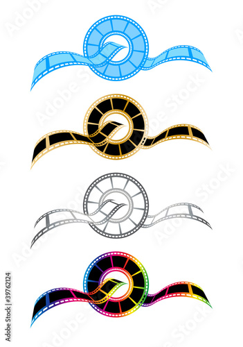 Film strip concept symbols
