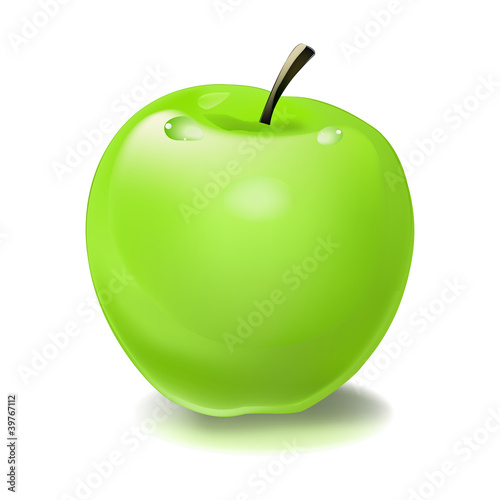 green apple vector illustration