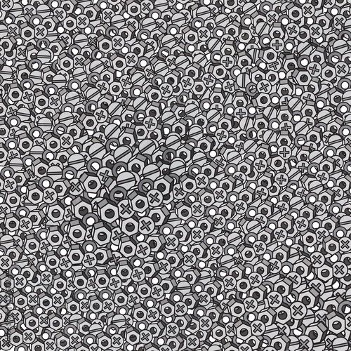 Background from bolts, screws, nuts