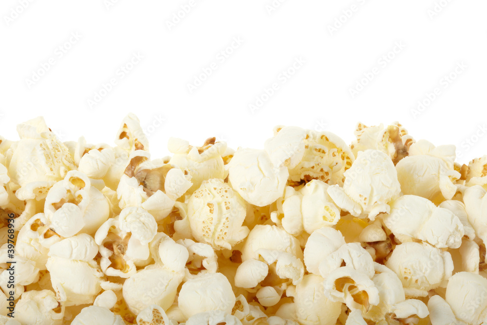 Popcorn border isolated, clipping path included