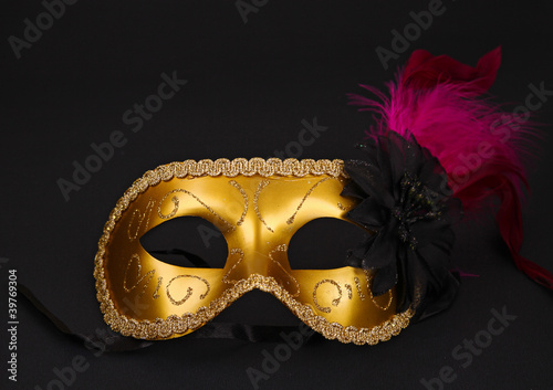 gold carnival mask