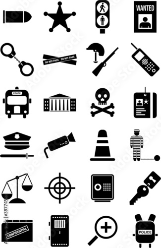 Police and law icons