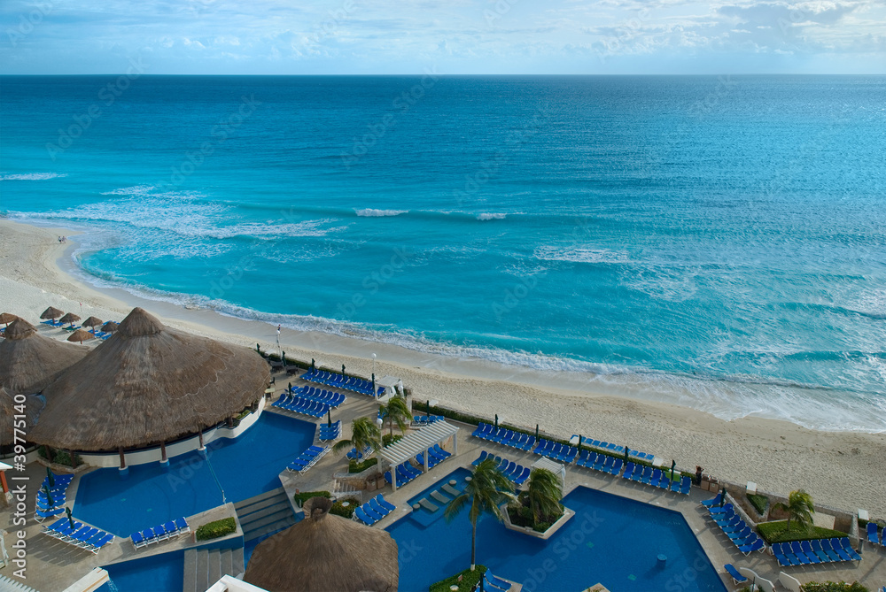 Hotel zone in Cancun, Mexico
