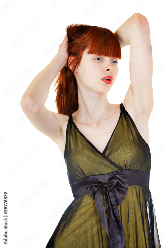 Portrait of a young woman with long hair Portrait of a young woman with long hair