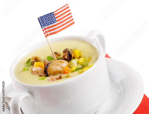 Plakat w ramie New England Clam Chowder