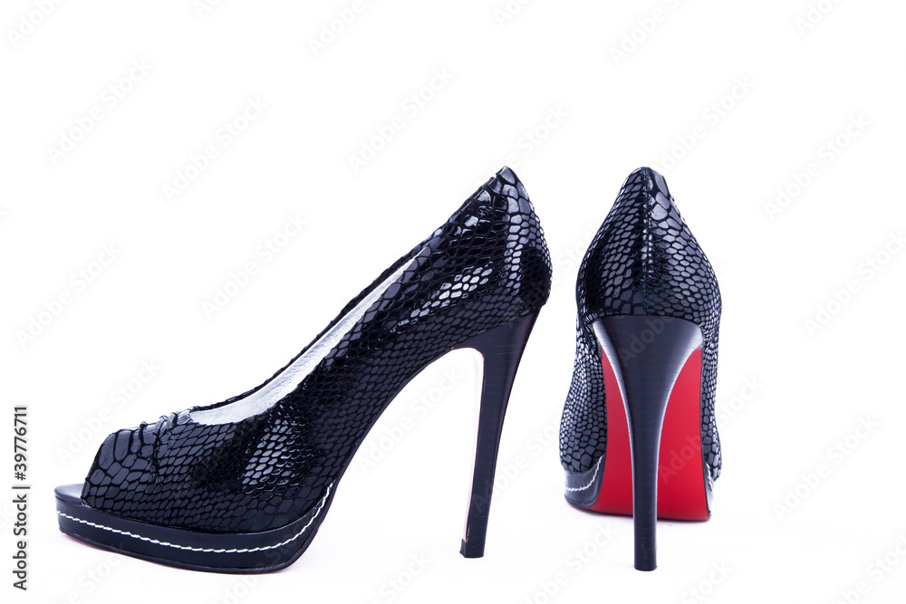 elagante schwarze Schuhe Nahaufnahme elagante schwarze Schuhe Nahaufnahme