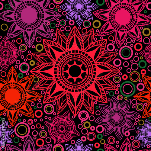 Bright abstract seamless pattern