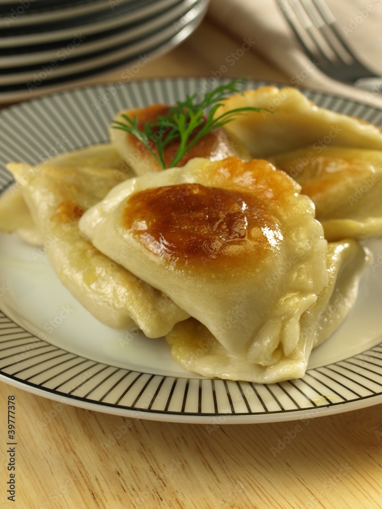 Dumplings with stuffing. Closeup Dumplings with stuffing. Closeup