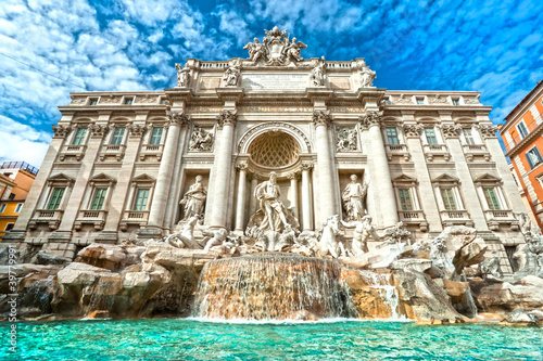 The Famous Trevi Fountain , rome, Italy.