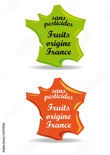 Label fruits Origine France