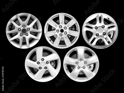 Car aluminum wheel rim isolated