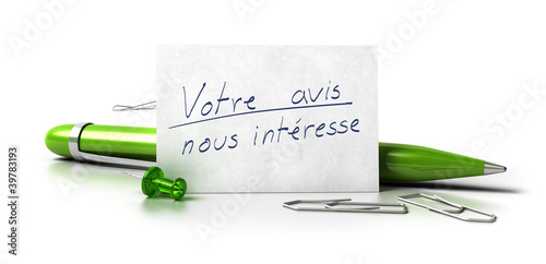 Fotografie Votre avis nous intéresse