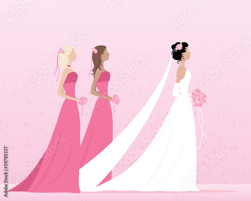 bride and bridesmaids