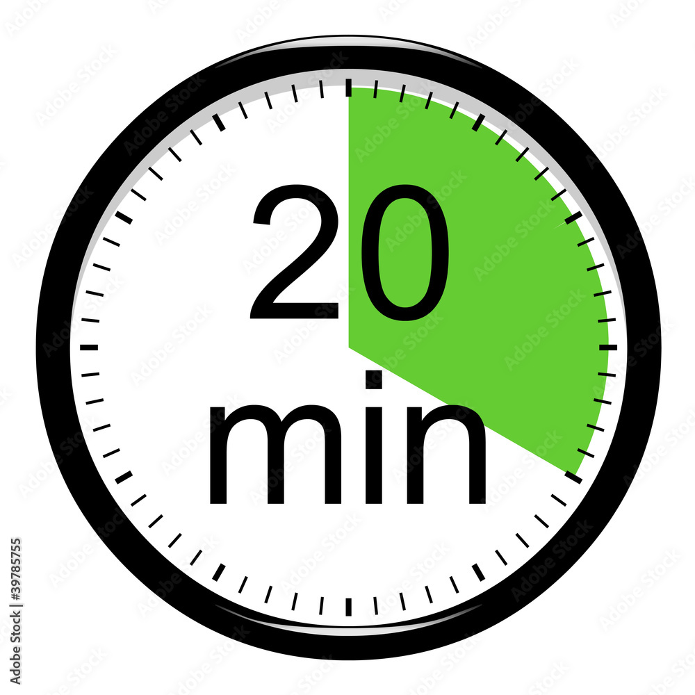 Minuterie - 20 minutes Illustration Stock | Adobe Stock