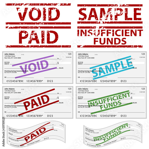 Stamped Personal Checks
