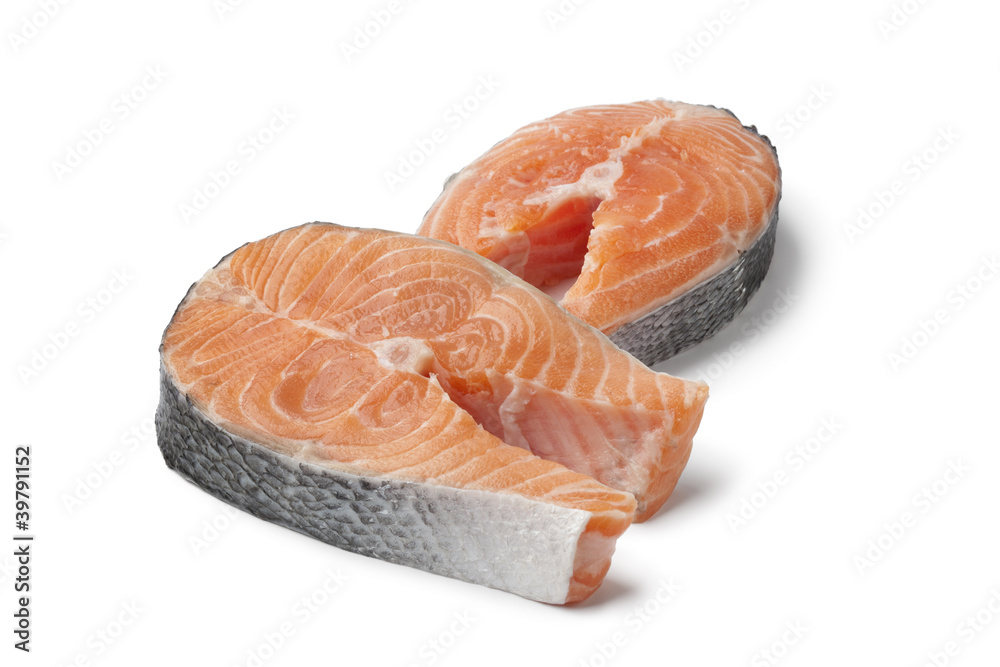 Fresh slices of salmon Fresh slices of salmon