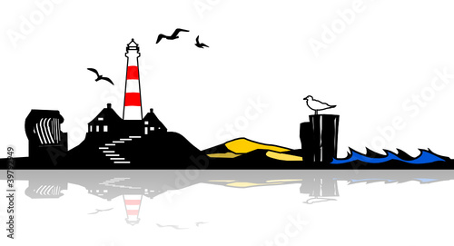 Silhouette Nordsee