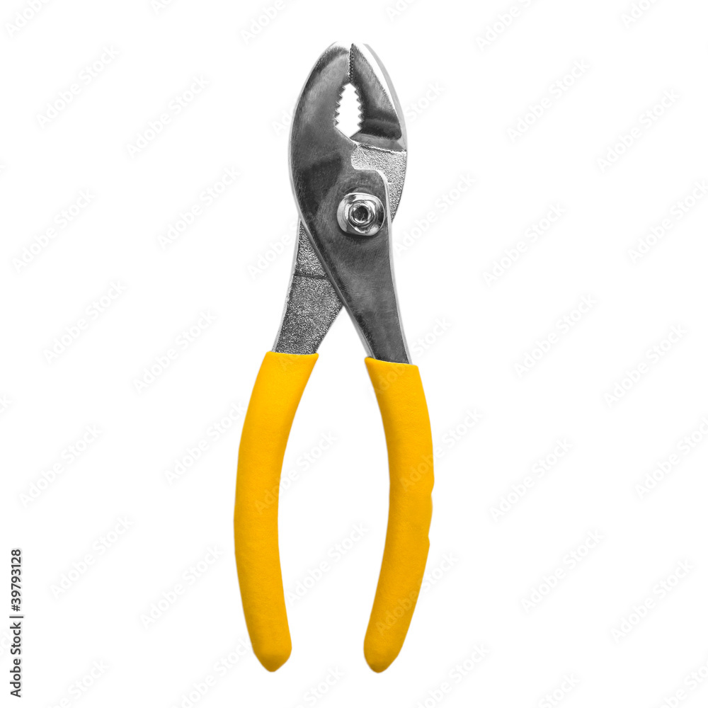 pliers yellow isolated white (clipping path) pliers yellow isolated white (clipping path)