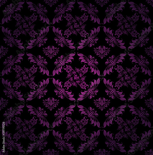 Seamless pattern, ornament lilac floral