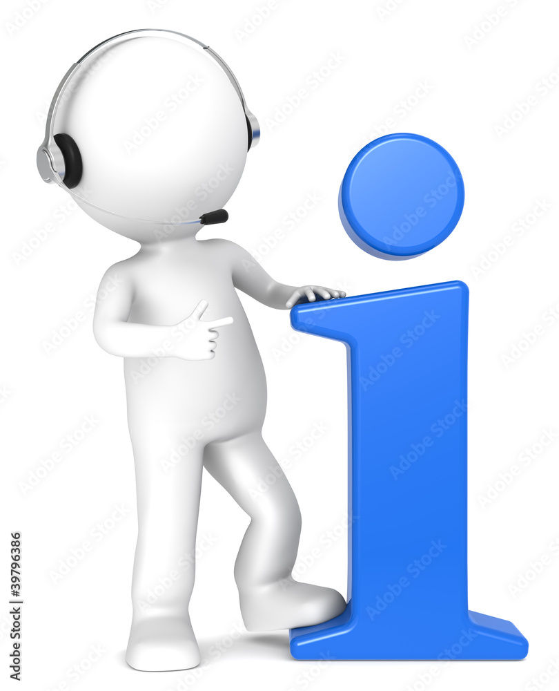 Info. 3D little human character with a blue Info Symbol Info. 3D little human character with a blue Info Symbol